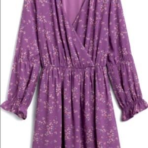 Purple springtime Bobeau dress